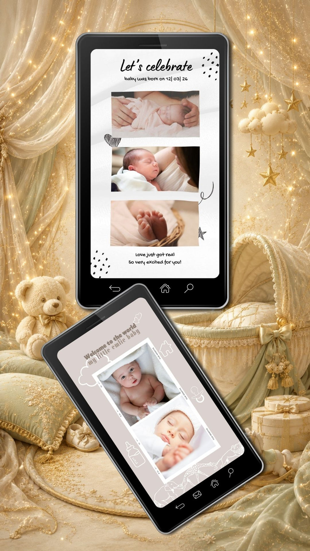 Newborn Welcome Baby Party Invitation Video | Editable Canva Template | Meet the Baby Invite | Instant Download