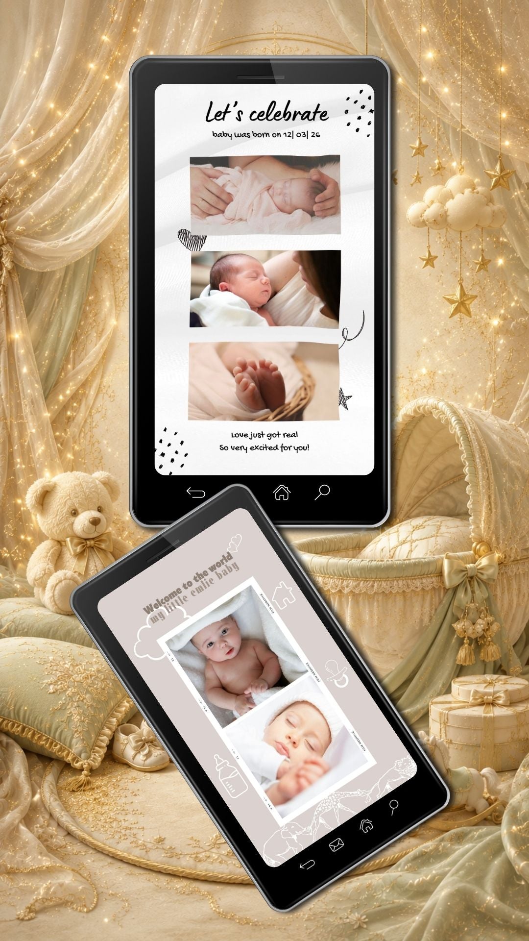 Newborn Welcome Baby Party Invitation Video | Editable Canva Template | Meet the Baby Invite | Instant Download