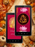 Hindu Wedding Invitation Video Template Canva | Lotus Ganesh Crimson Gold | Haldi Mehndi Sangeet Animated Invite | Personal Use
