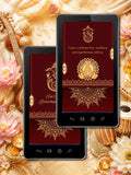 Hindu Wedding Invitation Video Template Canva | Maroon Gold Ganesha Om Shree Ganeshay Namah | Sangeetha Anil Functions Ceremonies Haldi Mehendi Sangeet | Personal Use