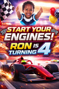 Commercial use-CAR RACING Birthday Video Invitation | Canva pro Template | Kids Race Party Invite | ki53c