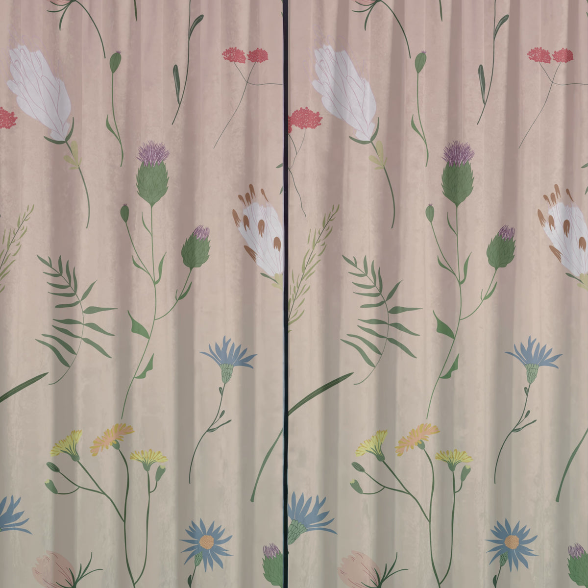 Silver Grey Botanical Wildflower Meadow Seamless Pattern Bundle 10 Colourways Commercial Use - Digital Paper POD Etsy Meadow Fabric Poppy Thistle Cornflower Botanical Wall Art Merchandise
