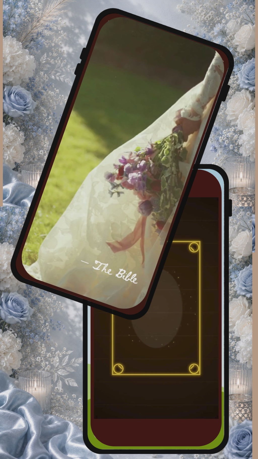 Christian Wedding Invitation Video Template Canva | Magical Wedding Bible Verse | Gold Hourglass Animated Invite | Personal Use