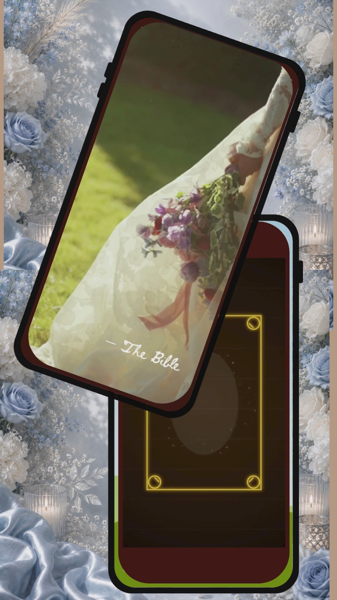Christian Wedding Invitation Video Template Canva | Magical Wedding Bible Verse | Gold Hourglass Animated Invite | Personal Use