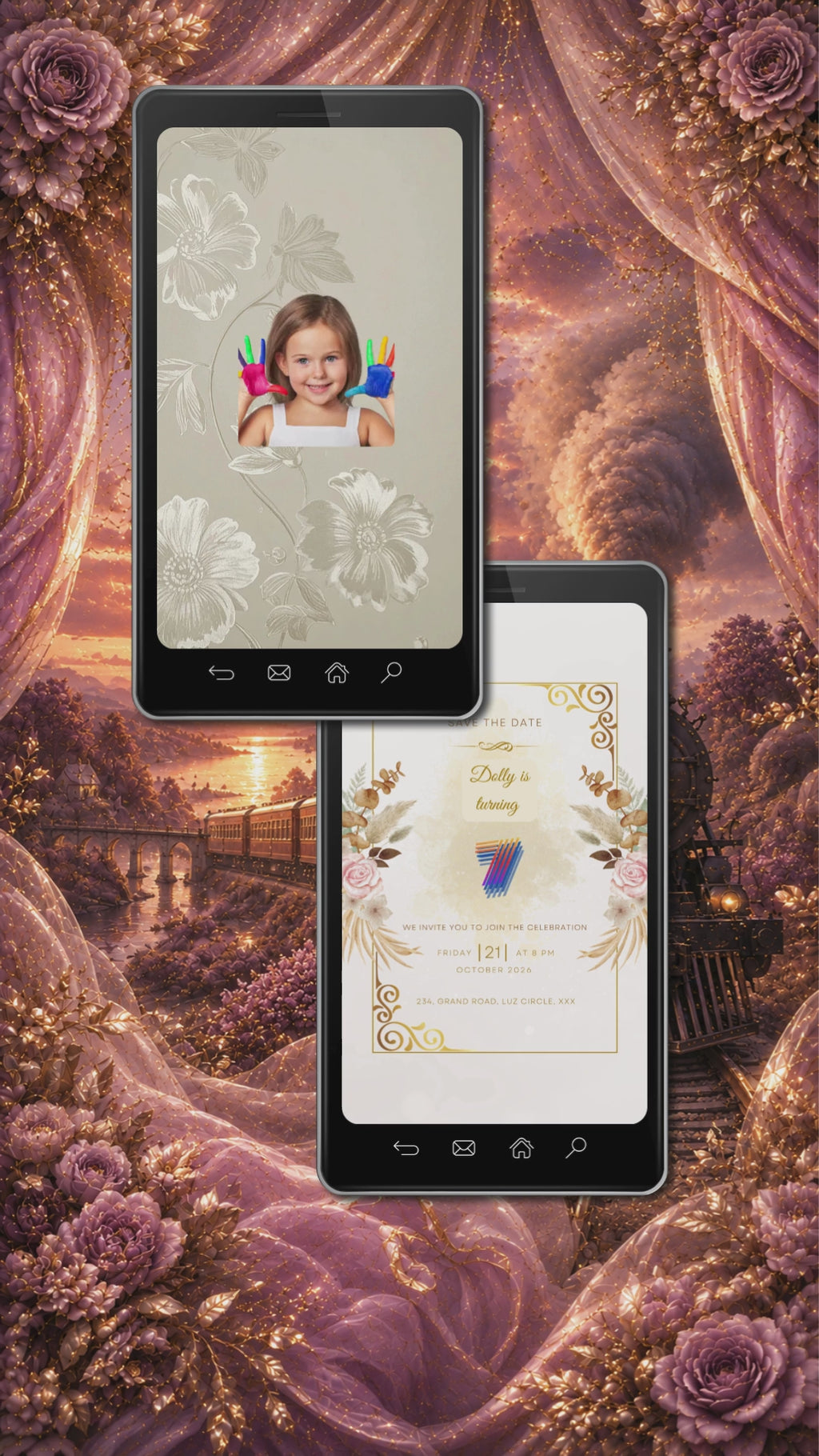 Boho Pampas Grass Birthday Invitation Video | Commercial License | Rustic Elegant Party Invite | Sell to Clients | Instant Download