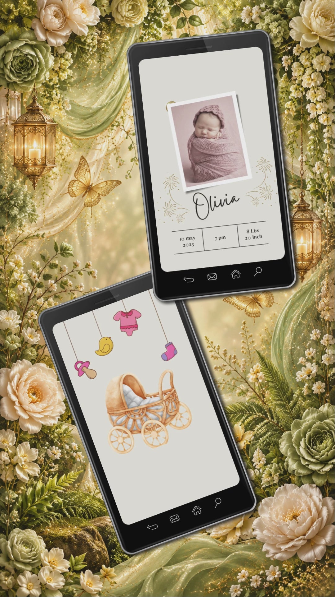 Newborn Baby Keepsake Photo Collage Video | Editable Canva Template | Baby Arrival Memory Video | Instant Download