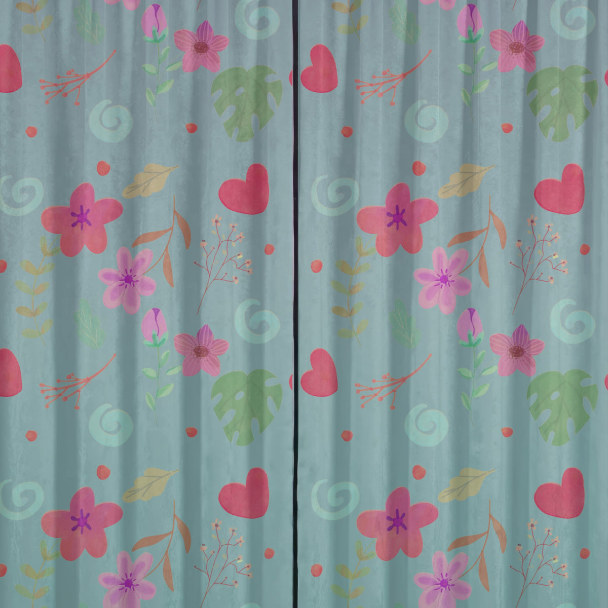 Pink Tropical Floral Hearts Seamless Pattern Bundle 10 Colourways Commercial Use - Digital Paper POD Etsy Girls Room Valentine Merchandise Tropical Kids Fabric Printing