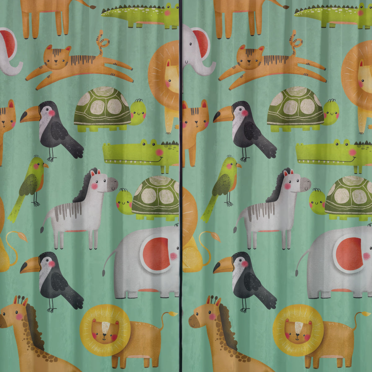 Pink Safari Jungle Animals Kids Seamless Pattern Bundle 10 Colourways Commercial Use - Digital Paper POD Etsy Kids Jungle Nursery Fabric Elephant Tiger Lion Zoo Animal Merchandise