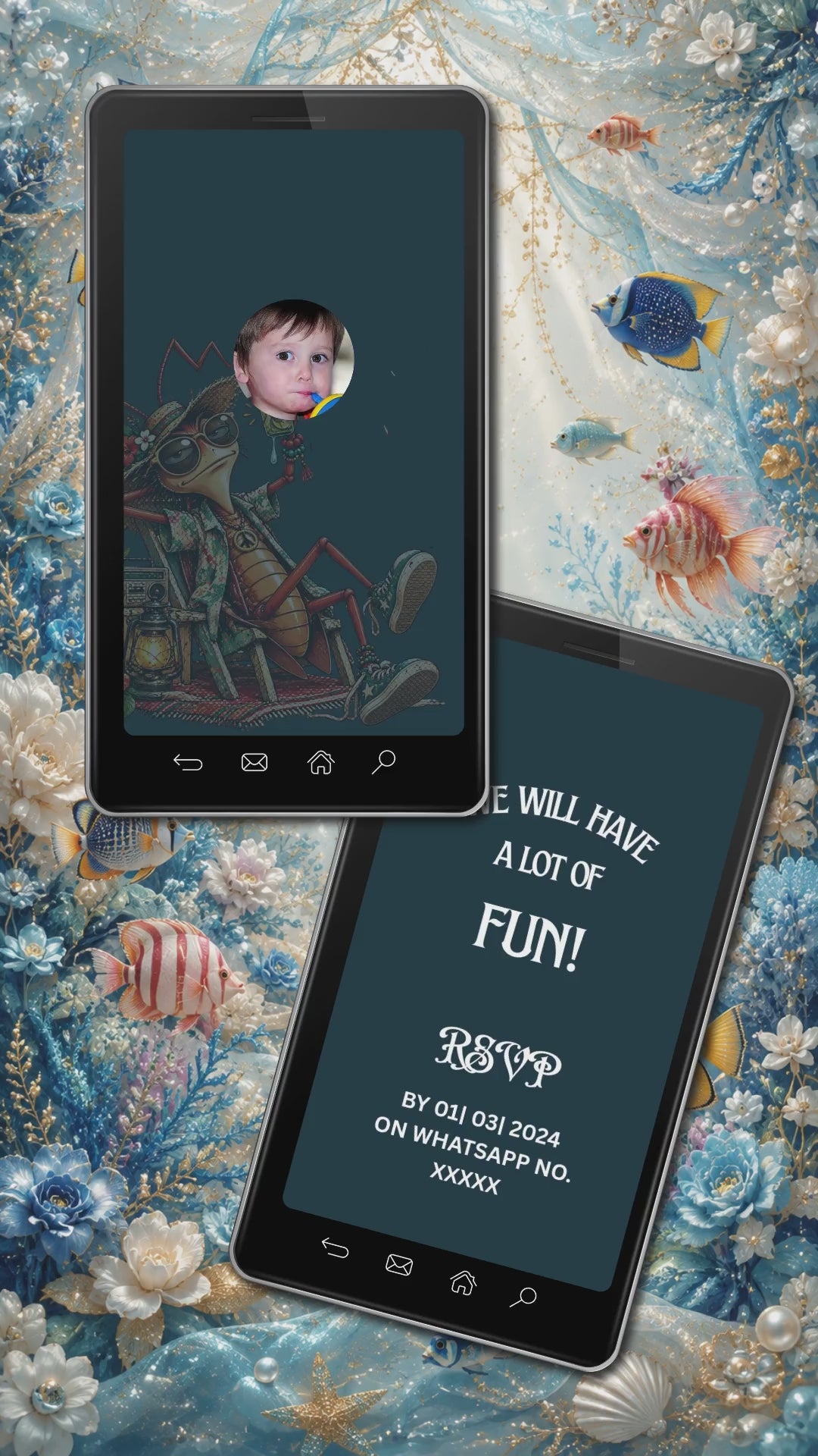 Cockroach Kids Birthday Video Invitation | Editable Canva Template | Bug Party Digital Invite