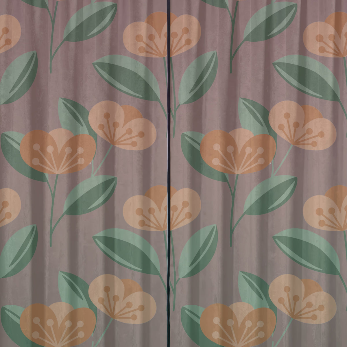 Boho Flat Floral Seamless Pattern Bundle 10 Colourways Commercial Use - Peach Poppy Botanical Digital Paper POD Etsy Boho Home Decor Floral Fabric Textile Design