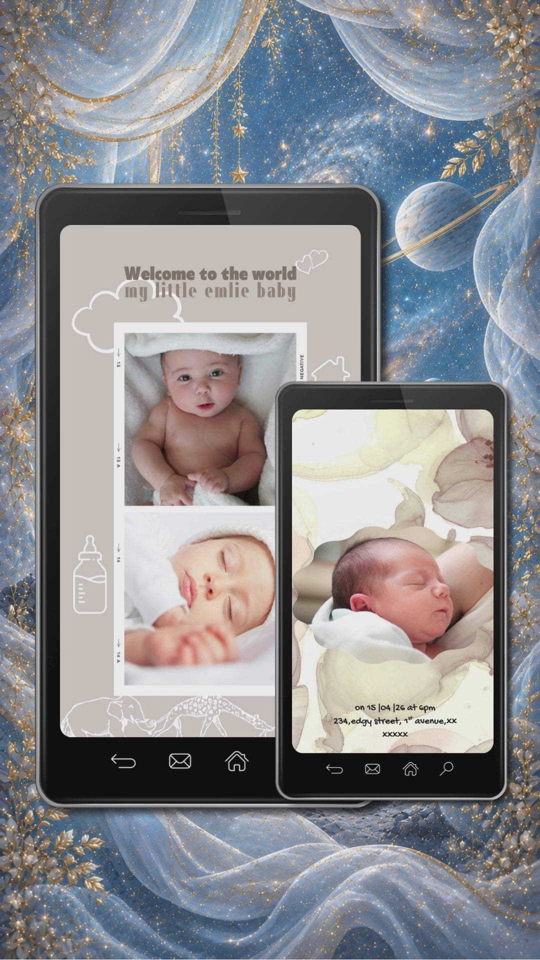 Newborn Welcome Baby Party Invitation Video | Editable Canva Template | Meet the Baby Invite | Instant Download