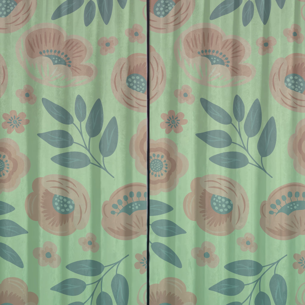 Blush Pink Poppy Anemone Folk Art Seamless Pattern Bundle 10 Colourways Commercial Use - Floral Digital Paper POD Etsy Bridal Products Luxury Home Scandi Fabric Printing
