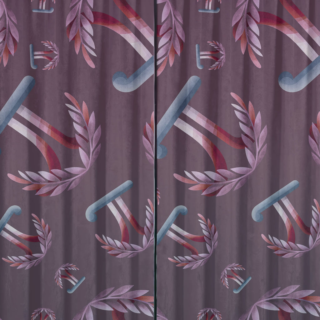 Hockey Stick Laurel Wreath Seamless Pattern Bundle 10 Colourways Commercial Use - Sports Digital Paper POD Etsy Hockey Fan Merchandise Sports Branding Products