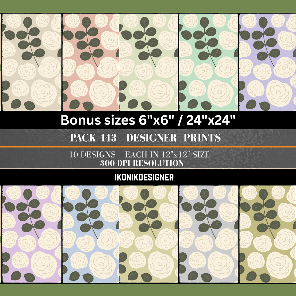 Sage Green White Camellia Rose Seamless Pattern Bundle 10 Colourways Commercial Use - Botanical Digital Paper POD Etsy Modern Home Luxury Bridal Scandi Botanical Fabric